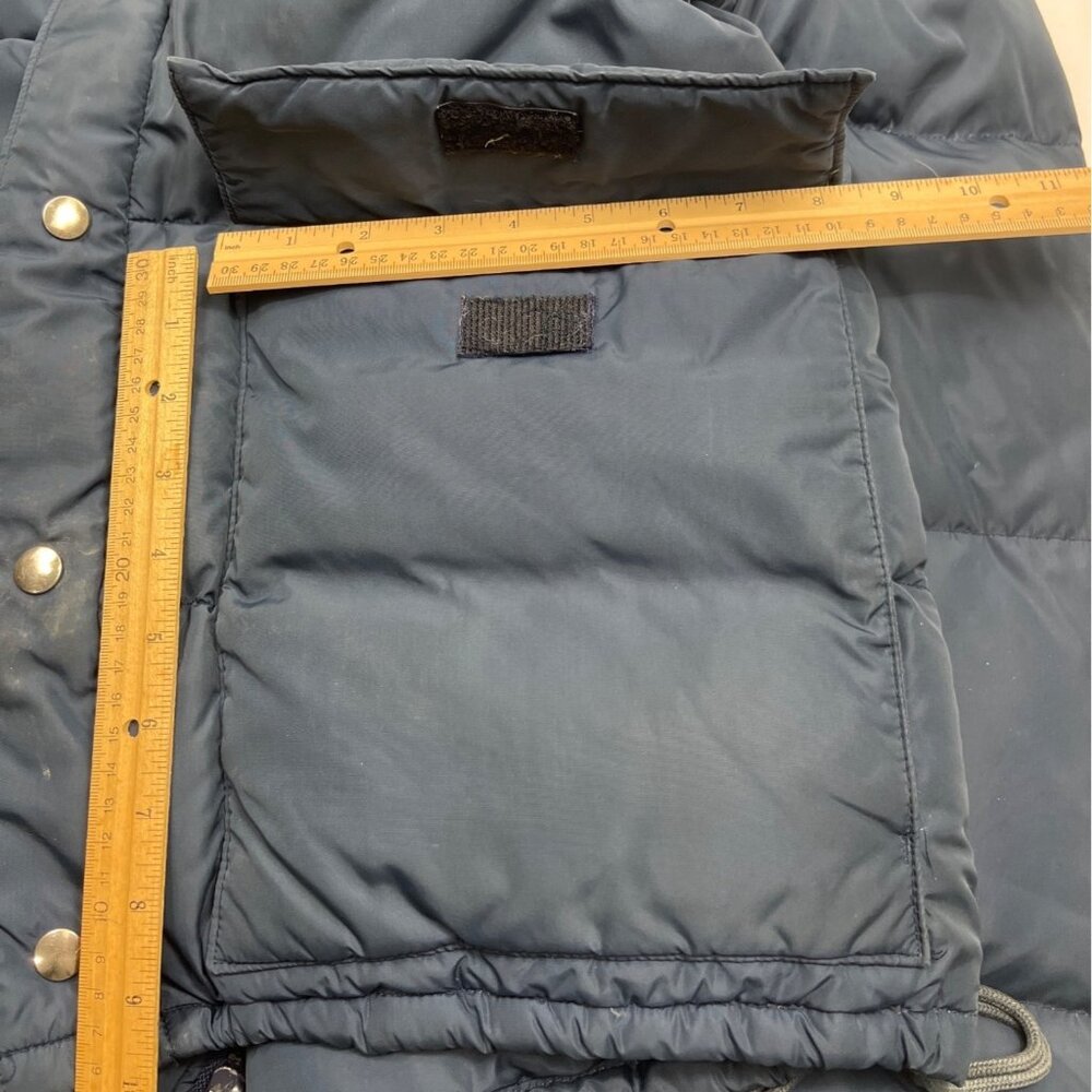Kentfield Vintage Down Puffer Coat Navy Blue Quilted L Nylon Insulated Jacket - Picture 9 of 10